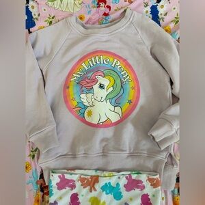 Bums & Roses Classic My Little Pony Crewneck Legging Set 2T VGUC